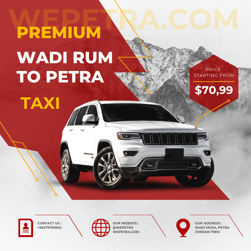 Premium Wadi Rum to Petra Taxi Service: Fixed Price, No Hassle